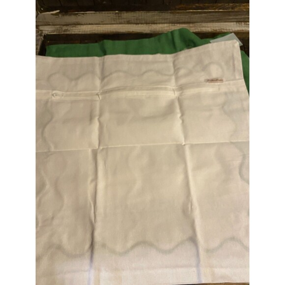 Folkulture Green Trim Throw Pillow Covers 18x18 in Set Of 2  Zipper Closure - Picture 3 of 6